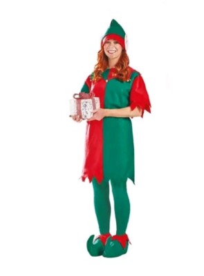 Festlicher lustiger Damen Elfenanzug perfektes Weihnachtskostüm