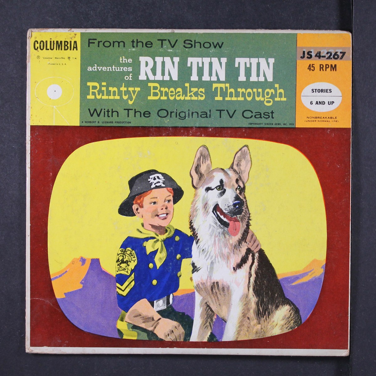 ORIGINAL CAST: rin tin tin rinty breaks through COLUMBIA 7