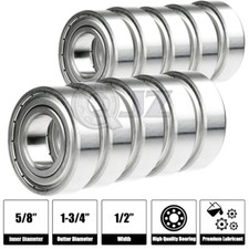 10x 1633-ZZ Ball Bearing 15.875mm x 44.45mm x 12.7mm Double Shield Rubber Seal