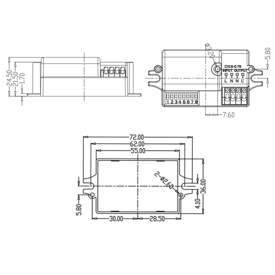 MC090SE Merrytek Mikrowellen Bewegungssensor Ein/Aus Funktion 220-240V AC Lampe - Bild 3 von 4
