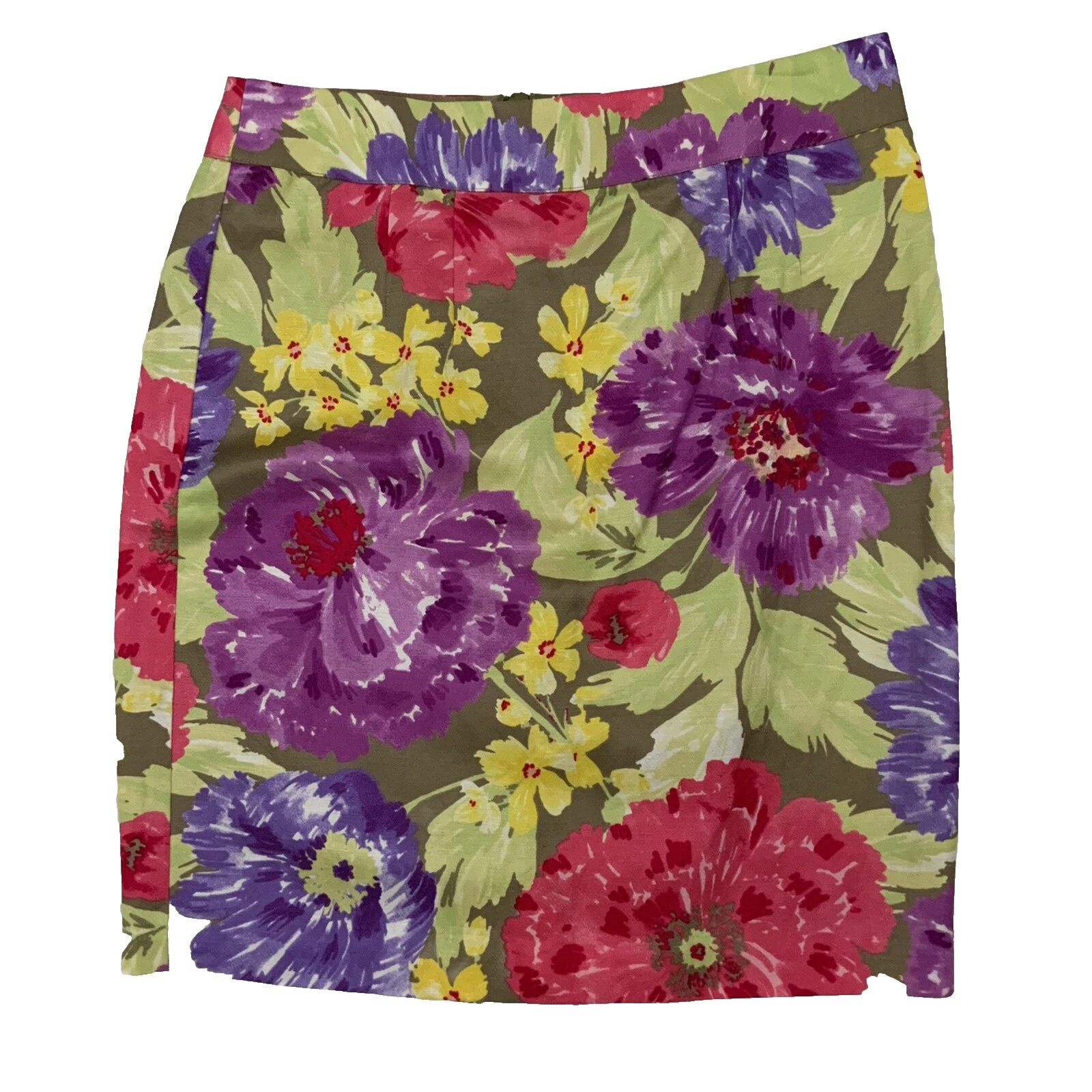 Recto Floral Lino y Faldas Lápiz para Mujeres