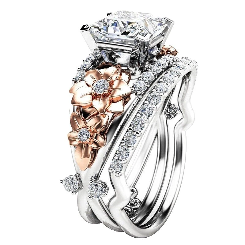 Princesa de aço inoxidável Anéis de Moda