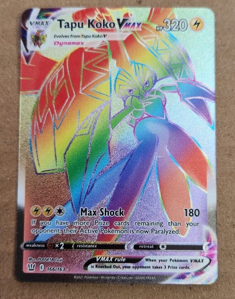 Tapu Koko VMAX - 166/163 - Secret Rare - Pokemon Singles » Battle Styles -  CoreTCG