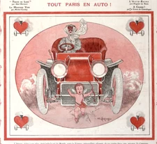 La Vie Parisienne 23 Nov 1907 Herouard Cover Illustration Paris Auto Tour