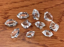 Ten (10) Jewelry Grade Herkimer Diamond Water Clear Quartz Crystals New York