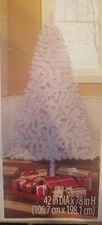 Holiday Time 6.5' White Madison Pine Pre-Lit 400 Clear Light Christmas Tree NIB