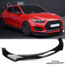 Front Bumper Lip Black Spoiler Diffuser Body Kit For Hyundai Veloster 2012-2021
