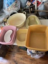 Vintage Wash Bed Pan Plastic Hospital