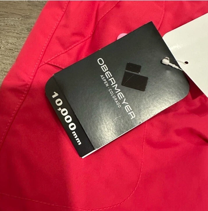 Babero Obermeyer esquí nieve rosa niñas pequeñas talla 3 piernas en I-Grow sin cortar Foto 4 de 4