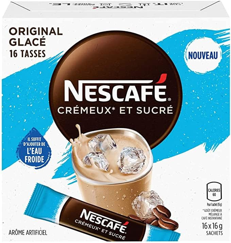 Nescafe Sweet & Creamy Iced Coffee, Instant Coffee Sachets, 16X16G
