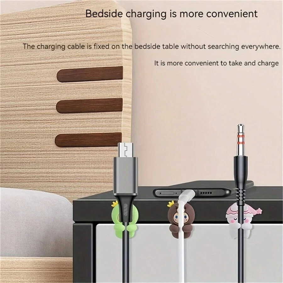 Cute Punch-Free Cable Clips Cord Organizer Cable Management Desk Organizer 2pcs - Image 3 of 4