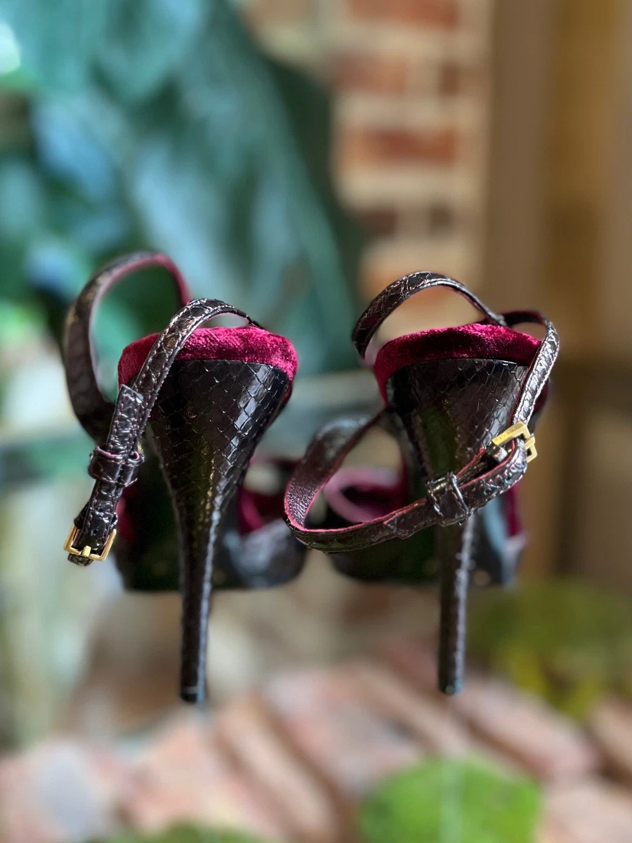 Gucci purple heels sale