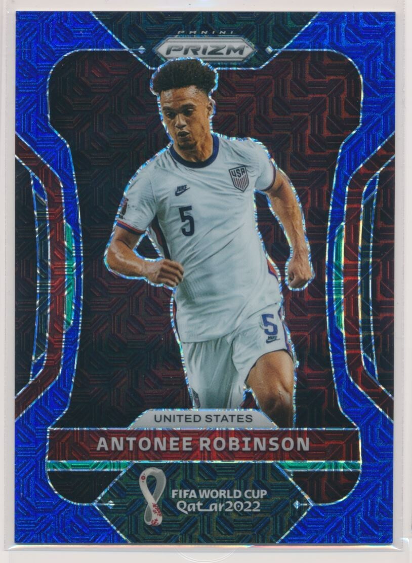 Antonee Robinson 2022 Prizm World Cup Prizms Blue Mojo #199 /75 United States