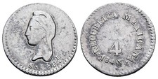 MEXICO. 1/4 REAL - CUARTILLA. 1843. SAN LUIS DE POTOS&Iacute;
