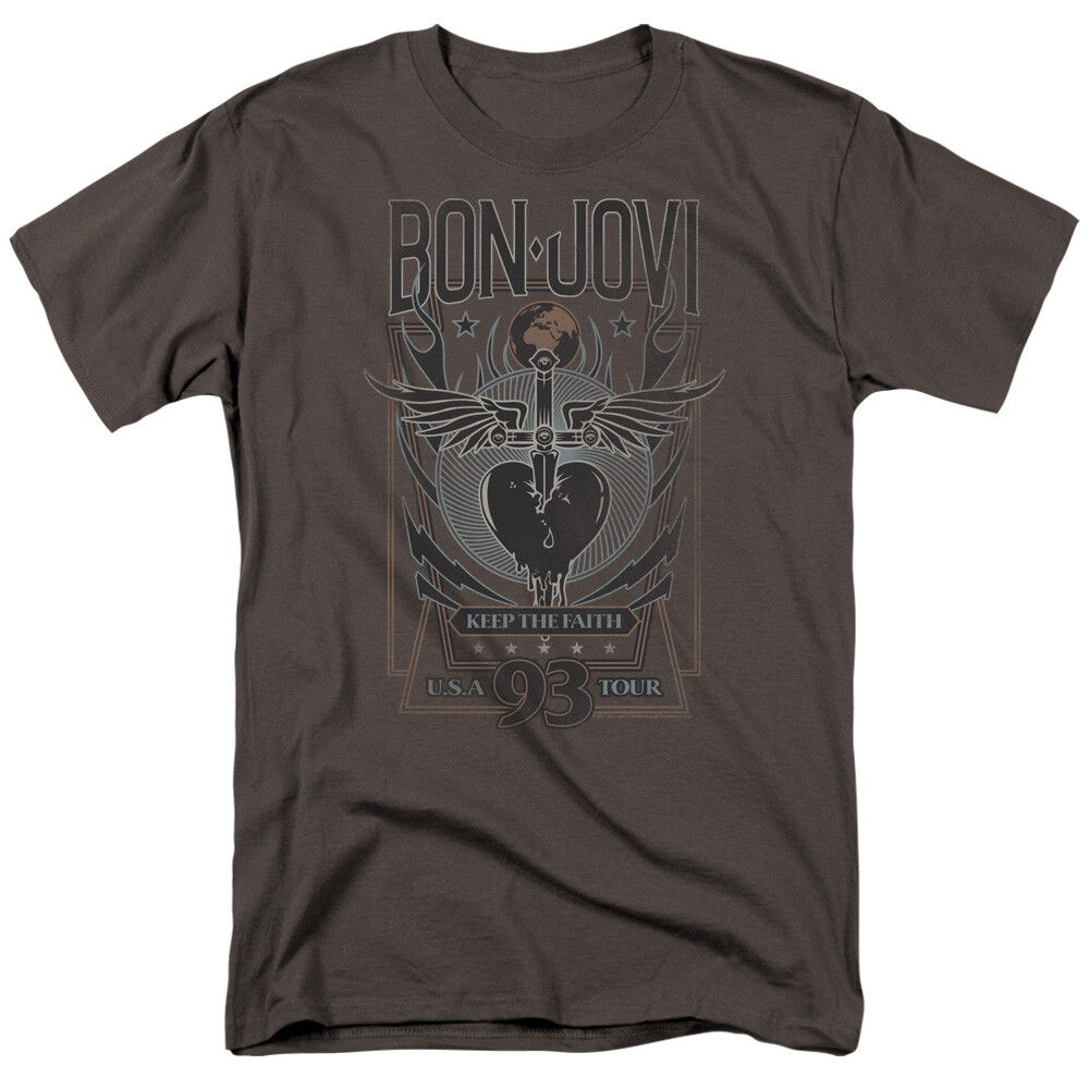 Bon Jovi keep The Faith T Shirt Licensed 93 Tour Rock N Roll Bon Jovi keep The Faith T Shirt Licensed 93 Tour Rock N Roll