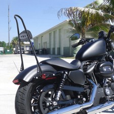 23" Tall Passenger Backrest Sissy Bar For Harley Sportster Iron XL 883 1200 04+