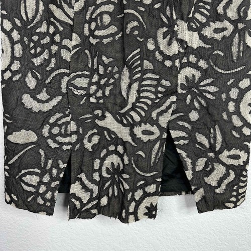 Diane Von Furstenberg Skirt Womens Size 4 Black Floral Lace Silk Blend Pencil - Picture 5 of 10