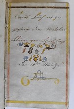 LIBRO DE ORACIONES MANUSCRITO ALEMÁN 1861 antiguo 195 páginas