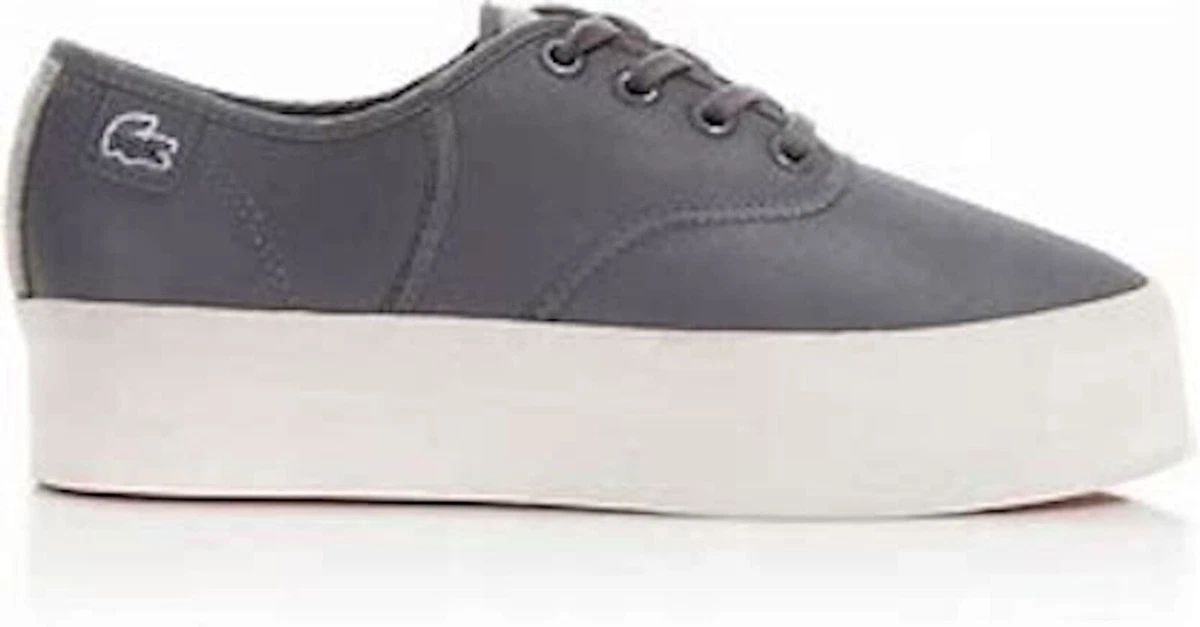 Lacoste Live! Women&#039;s Rene Platform Leather Trainers, Grey, Size 6, NIB eBay