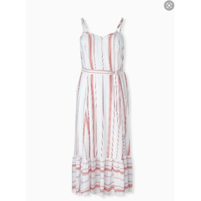 red and white plus size maxi dress Final Sale Plus Size Sleeveless Maxi Dress in Red
