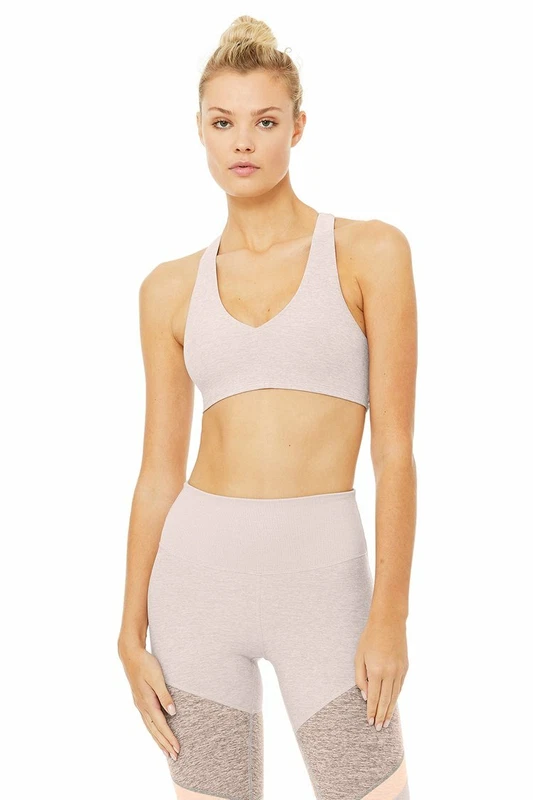 alo-yoga alosoft cloud heather worn just once sold out tank-bra