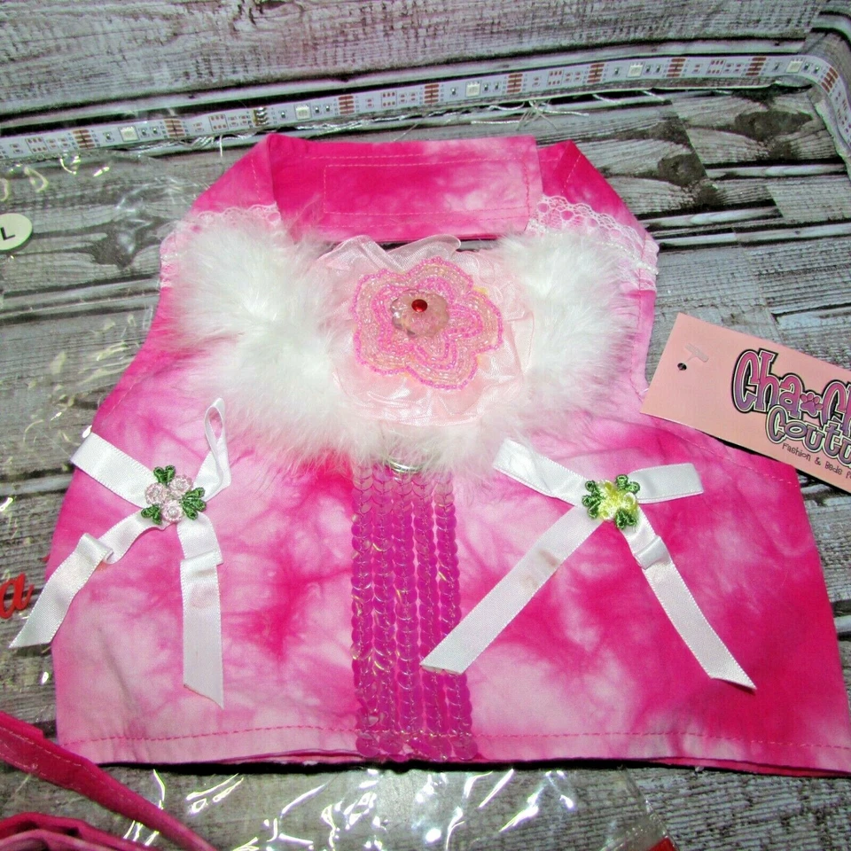 Cha Cha Couture Talla Grande Posh Princesa Perro Arnés Chaleco Correa Ropa Foto 2 de 4
