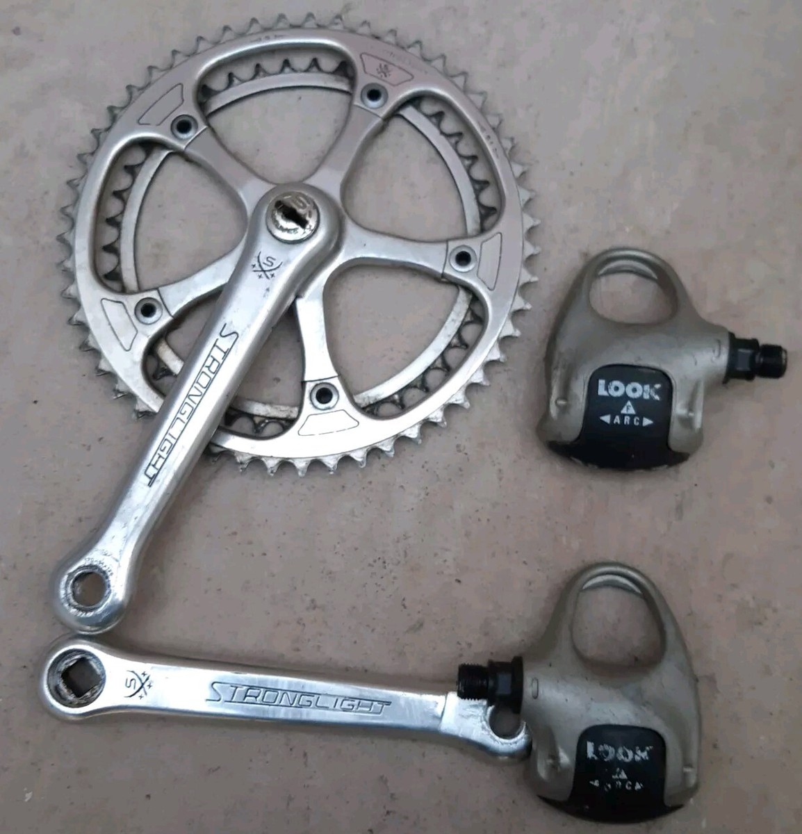 VINTAGE STRONGLIGHT 170mm CRANKSET DOUBLE 51-42 USED | eBay VINTAGE STRONGLIGHT 170mm CRANKSET DOUBLE 51-42 USED | eBay