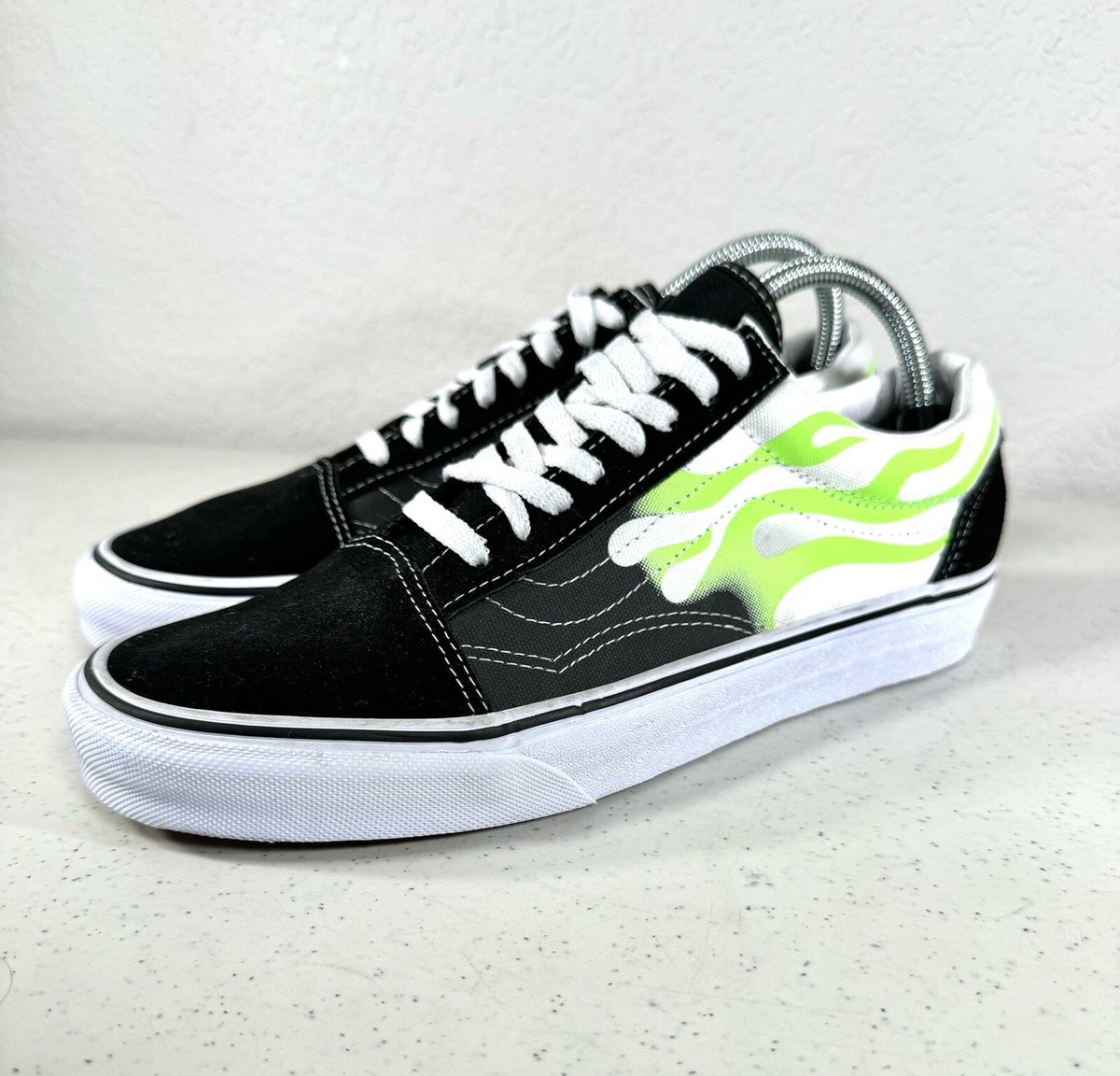 Vans Old Skool Flame Low Black Suede True White Mens Size 8  display picture 2