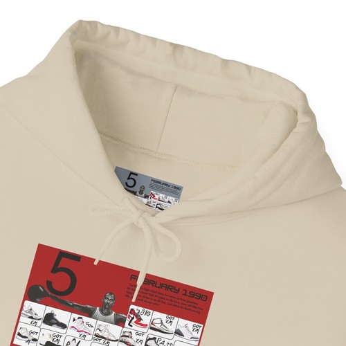 HOODY Tee to match Air Jordan Retro 5 Black Metallic Reimagined. HOODIE RED - Picture 21 of 26