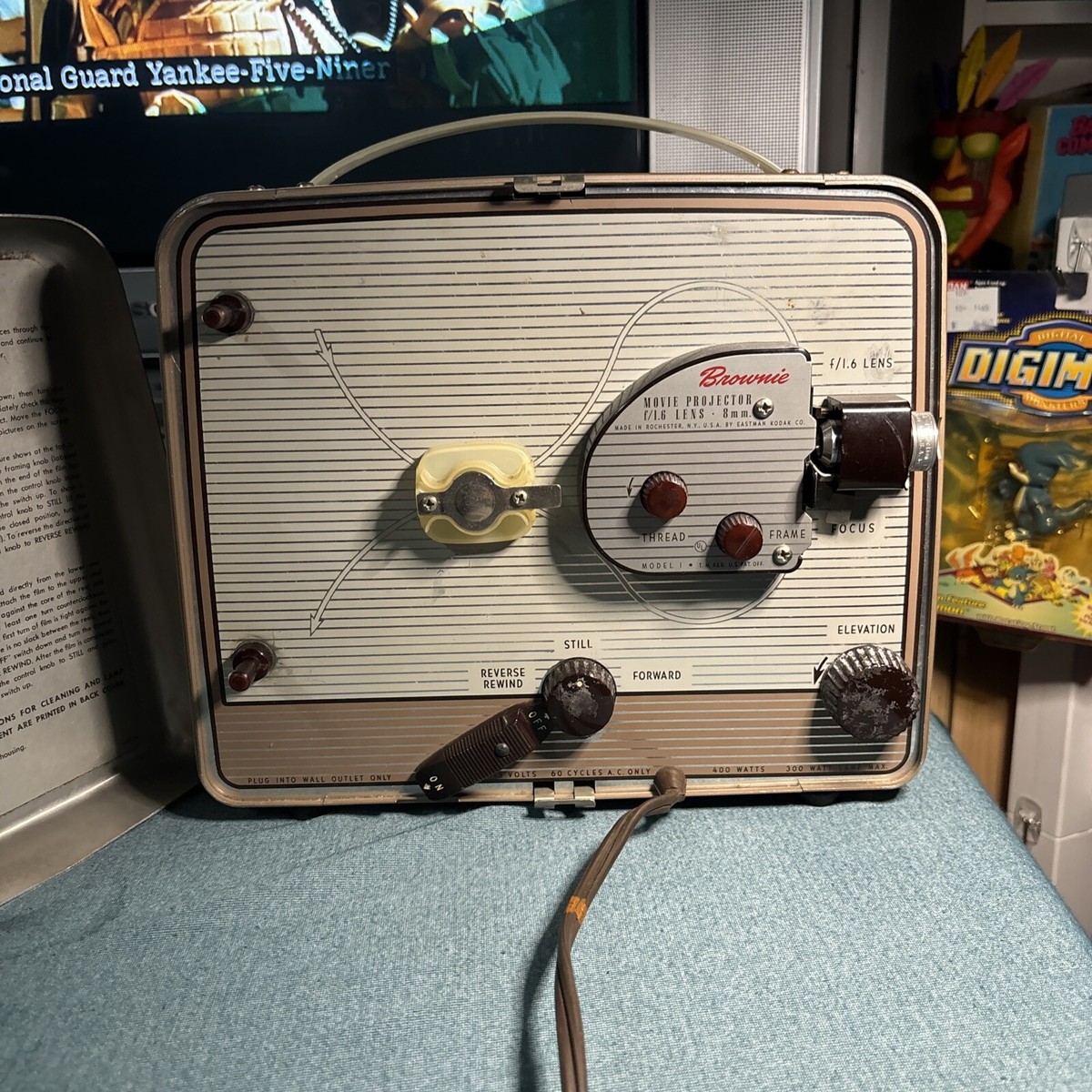 Vintage 1950's Kodak Brownie One Six Model 8MM Movie Projector