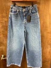 Women NWT "Rails" blue denim high rise, wide legs jeans. Size 30