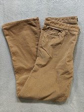 Eddie Bauer Women  s 14 Beige Corduroy Boyfriend Pants Stretch Casual Relaxed Fit