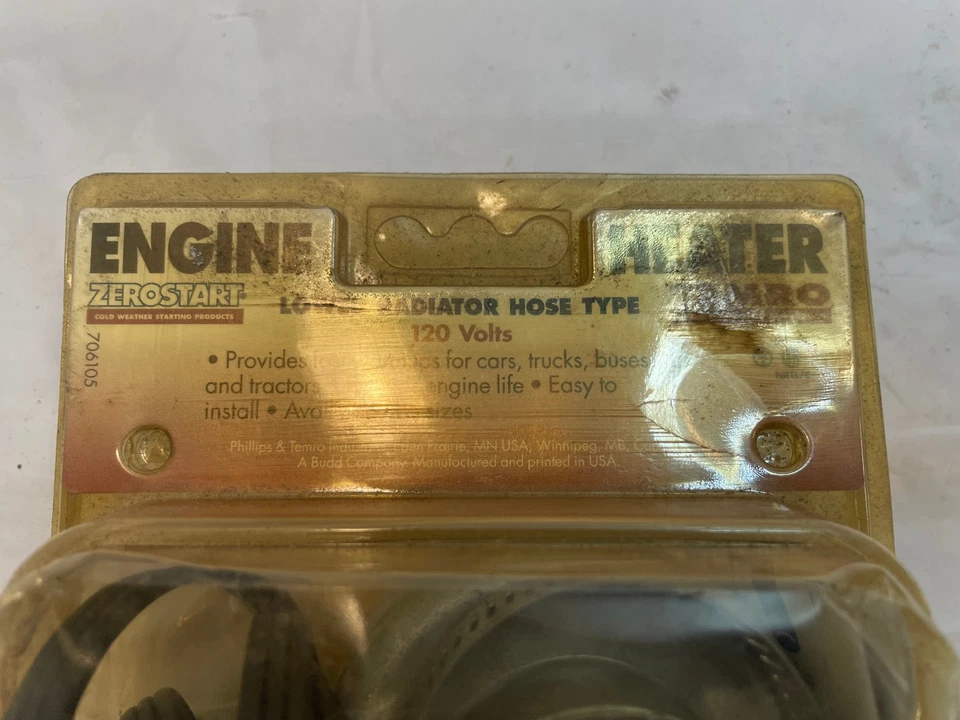 Engine Heater Zerostart/Temro 3200003 Lower Radiator Hose Type 1-1/2" NOS - Image 2 of 4