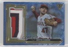 2020 Topps Triple Threads Single Jumbo Relics Sapphire 1/3 Griffin Canning 0sc3
