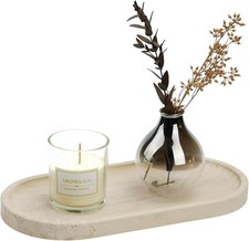 Italian Travertine Tray 12"x6" Vanity Decorative Marble Tray for Countertop