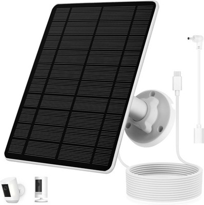 Solar Panel for Ring Camera,Dustproof Waterproof 5W Solar Panel,13FT Long Cable
