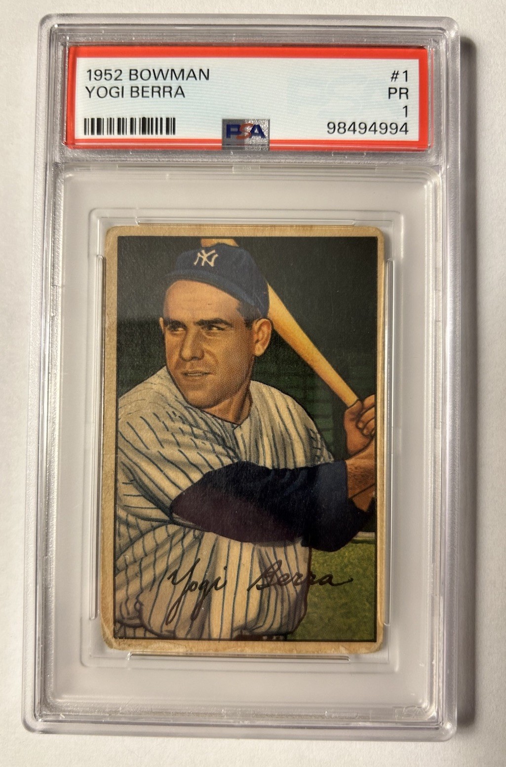 1952 Bowman - Yogi Berra #1 - PSA 1 New York Yankees HOF Vintage Baseball