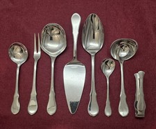 Wmf W&uuml;rzburger Facette Cromargan Servierbesteck 8 teilig u.a Gem&uuml;sel&ouml;ffel