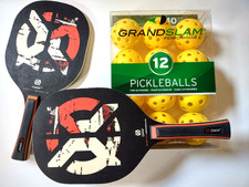 2 ONIX Recruit 1.0 Pickleball Paddles 1 Pair 12 Pack of Grand Slam Pickleballs