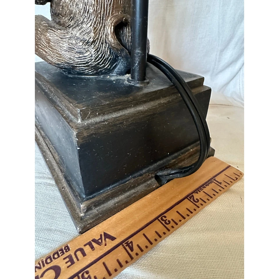 2 Lámparas De Colección 3 Monos Resina Mesita de Noche Par Negro A Juego Caprichoso Foto 4 de 4