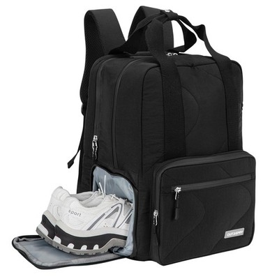 Large Travel Backpack Women, 40L Carry On Backpack for Airplanes with Shoe Co...