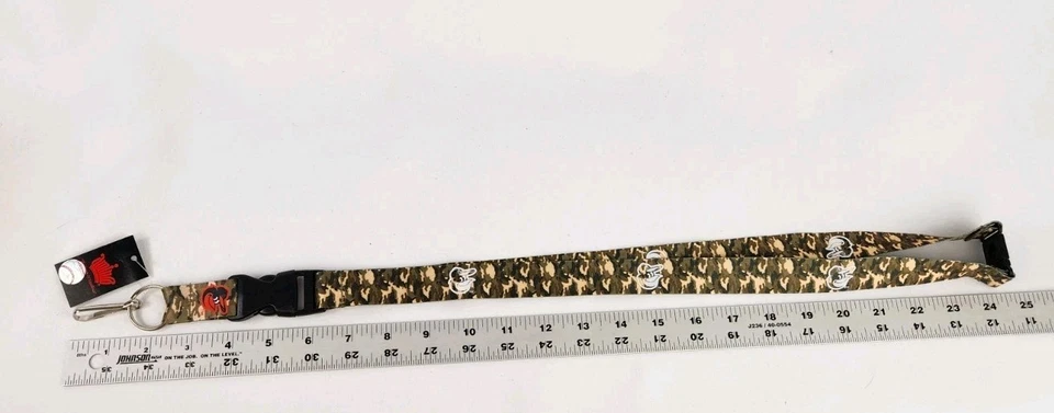 NWT Baltimore Orioles Baseball Breakaway Lanyard w/ Detachable Buckle Camo LOGO - Image 3 of 4
