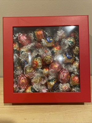 54pc Lindt LINDOR Truffle Gift Box - Non-Dairy Oatmilk, Dark, Strawberry, B-Day