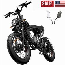 Dual Motor ELECTRIC BIKE 3000W 52V 40AH UP TO 55KM/H E-bike 20" FatTire 7 SPEED