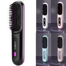 Glow Wave Heated Brush  LED Screen & USB Charging 3 Heat Settings for Short Hair