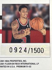2001-02 Fleer Premium Tyson Chandler #159 /1500 (RC) ROOKIE BULLS NBA CHAMPION