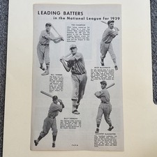 Johnny Mize Enos Slaughter Billy Herman Billy Werber 1940 Annual Baseball 5X8