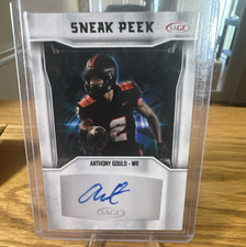 SAGE HIT Low Series Anthony Gould Autograph Sneak Peek Football Card #SPA-AG