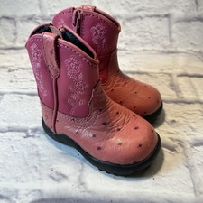 Roper Kiddie Boots Size 3 Pink Western Cowboy Read