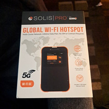 SIMO Solis Pro Global 5G WiFi Hotspot Modem, Unlocked WiFi 6E Black/Orange